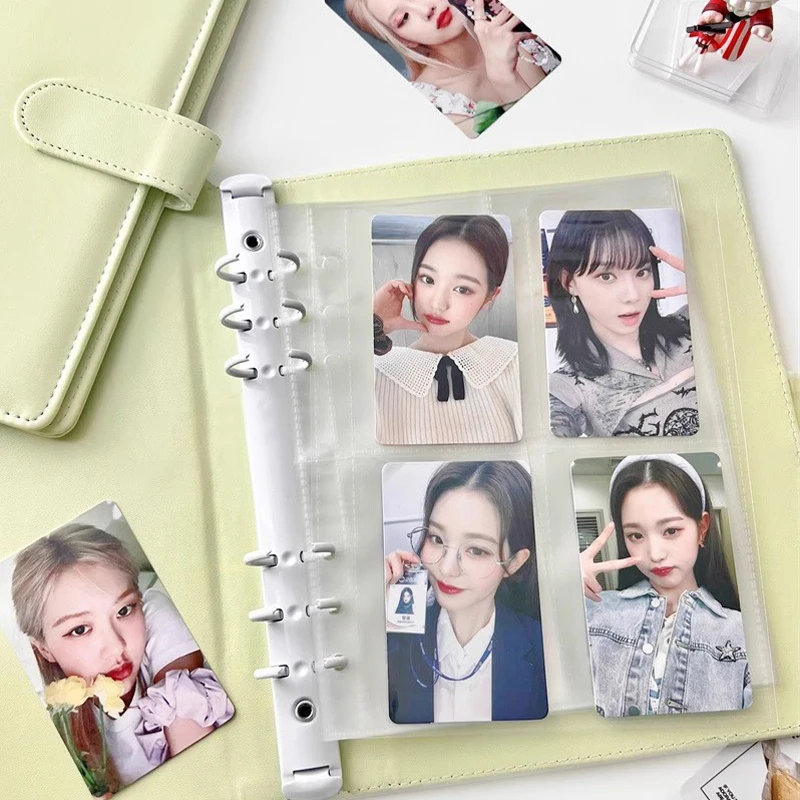 A5 Notebook Binder PU Leather Photo Album Inner Pages Picture Protector Kpop Photocards Holder Album Idol Cards Collect Book