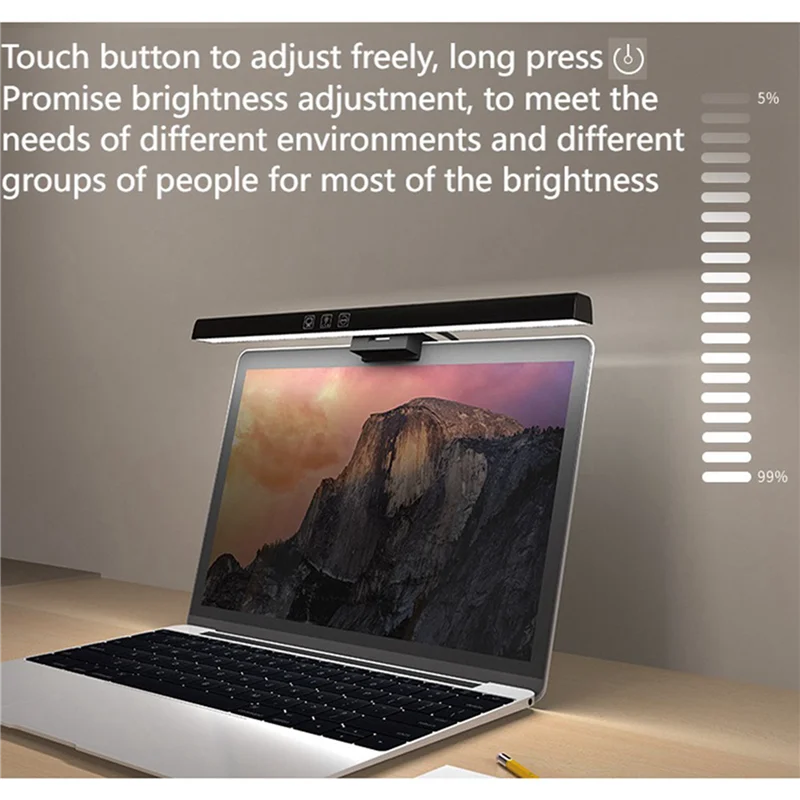 AA81-2X Laptop-Monitor-Lichtleiste, USB-LED-Arbeitsleuchte mit E-Reading, 3, einstellbare Farbtemperatur, kein Bildschirmblendung