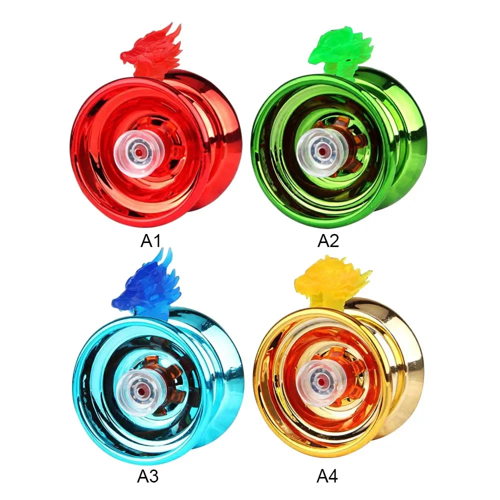 4 Colors Kids Magic Yoyo Responsive High-Speed Aluminum Alloy Yo-Yo Lathe with Spinning String for Boys Girls Children