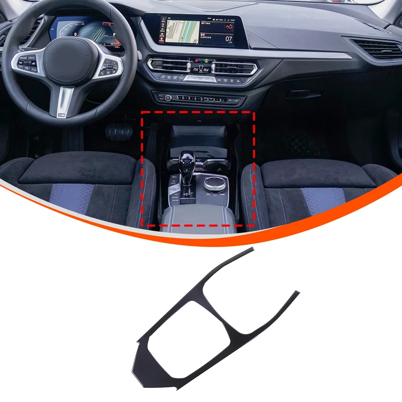 

For BMW 2 Series 2020+ F44 Black PVC Car Center Shift Panel Decorative Sticker Interior Accessories Modification