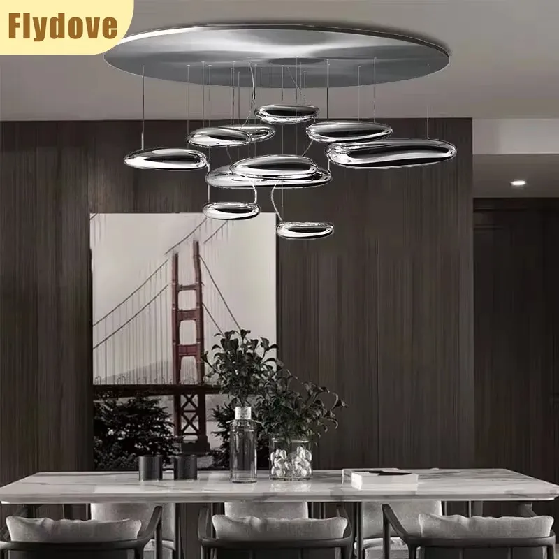 العائمة قطرة الماء غرفة المعيشة ضوء الشمال مطعم العلية فيلا الإبداعية قاعة المعرض الزجاج المنزل تزيين مُثبت ضوء #4