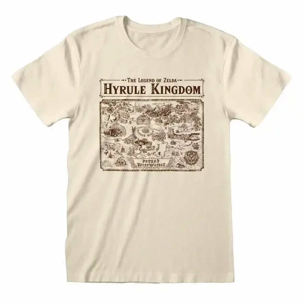 The Legend Of  T-Shirt Hyrule Kingdom  New Cream   High Quality 100%Cotton Short Sleeve