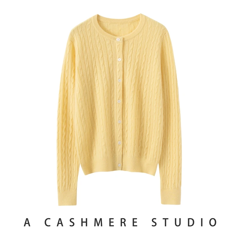 

Простой стиль, 100% кашемир, кардиган с круглым вырезом, свитер, осень-зима, тонкий мягкий женский трикотаж с длинными рукавами, одежда, топы