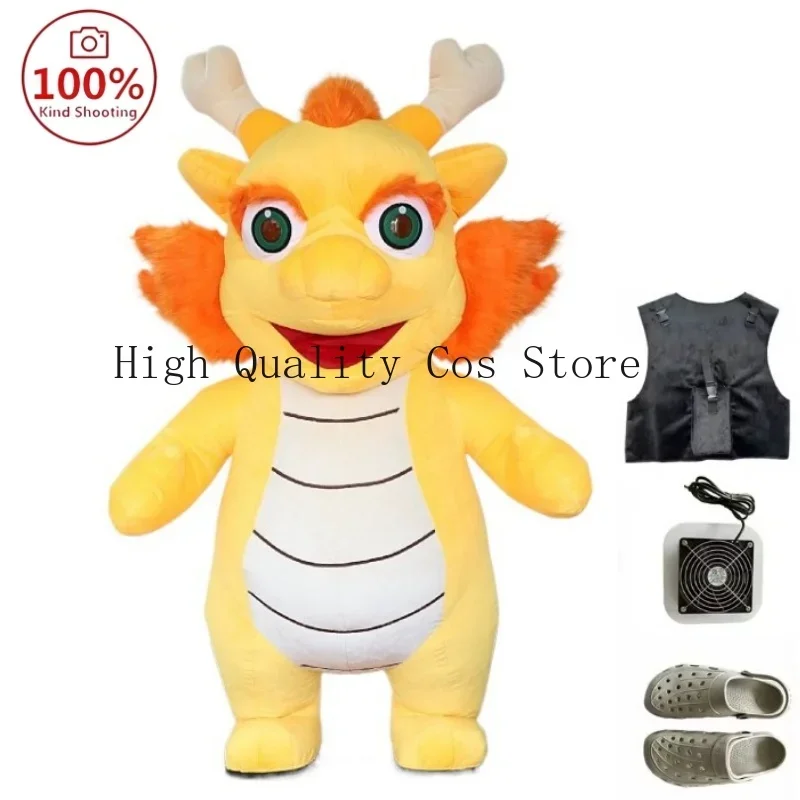 

2M/2.6M Dragon Chinese Zodiac Loong Inflatable Costume Plush Mascot Costumes Funny Cartoon Doll Adult Clothing Cosplay Full Suit