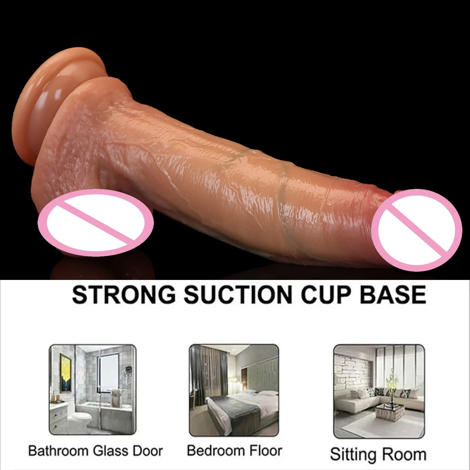 Thick Dildos Realistic Liquid Silicone Huge Penis Women Sex Toys G-spot Masturbation Big Dick Strap on Anal Dildo Lesbian 18+ - Image 5