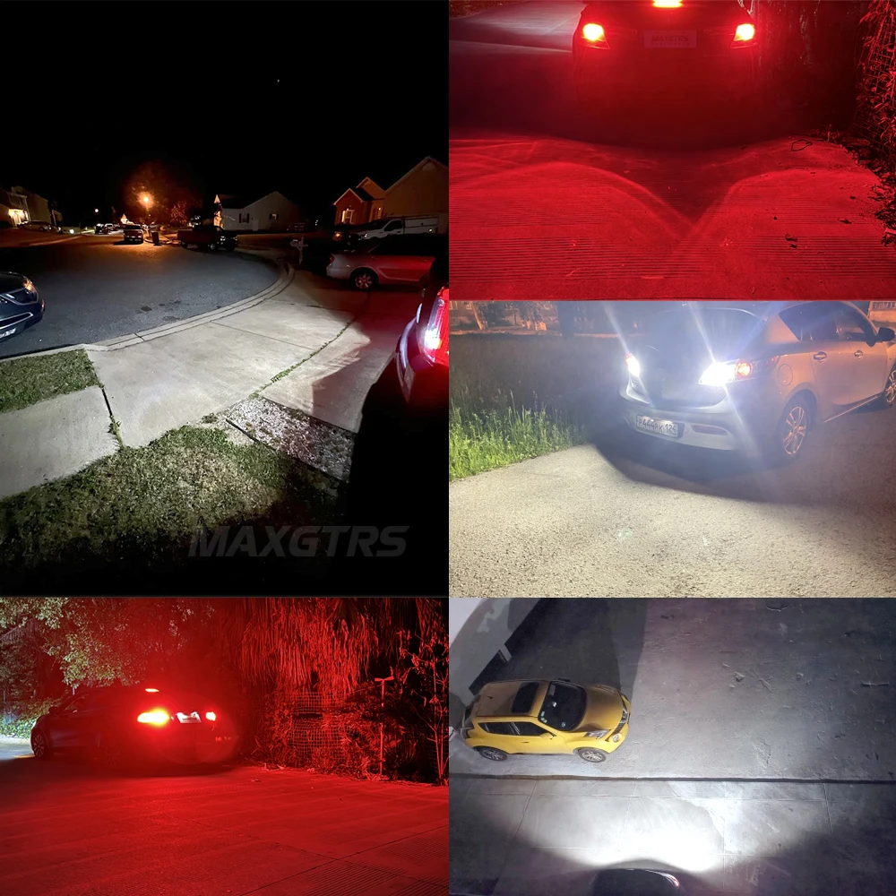 2x S25 P21W BA15S 7443 W21/5W 1157 1156 T20 7440 W21W BAY15D LED لمبات السيارة أضواء خلفية أضواء الفرامل بدوره إشارة عكس مصباح DRL #6