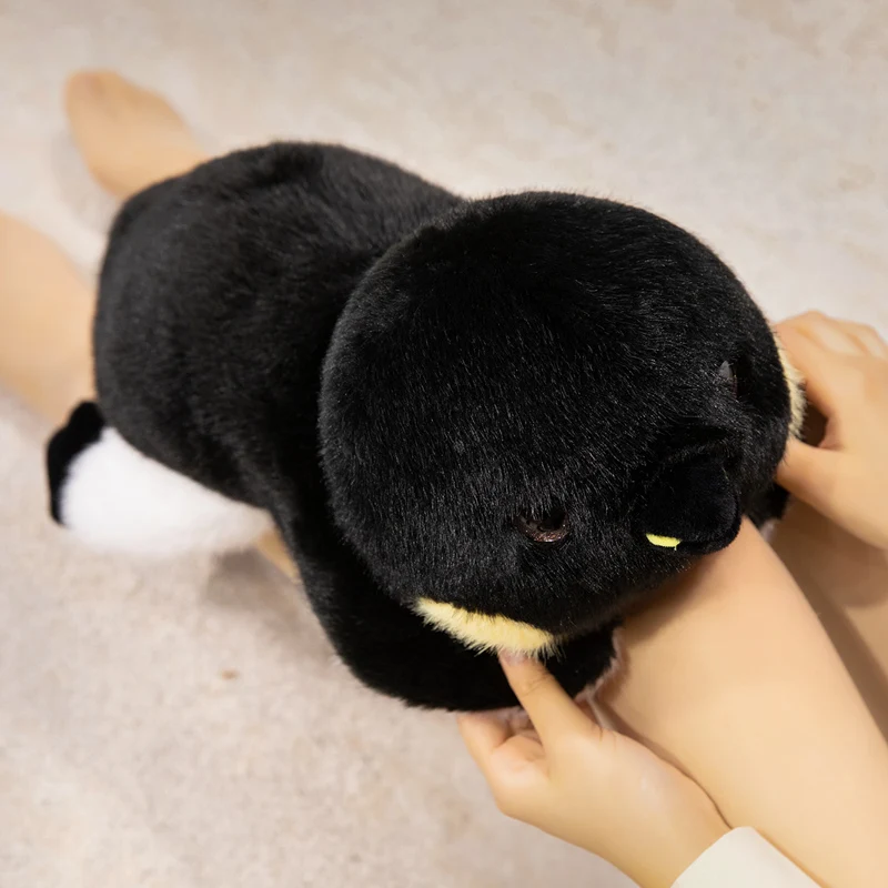 Cute Fluffy Lying Plush Toy Simulation Penguin Plush Toy Real Life Animal Marine Life Doll Home Decoration Kids Birthday Gifts