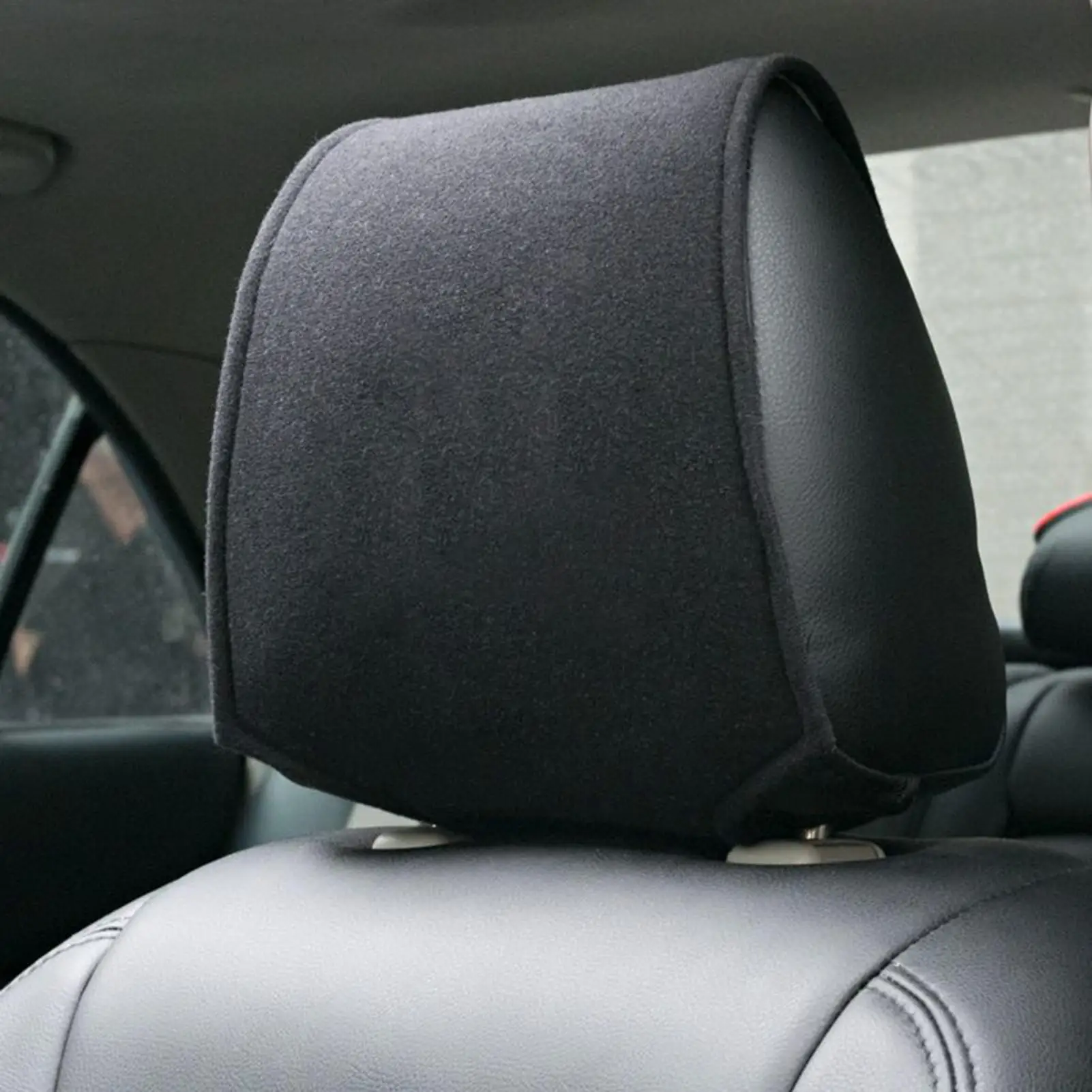 

Car Seat Headrest Cover With Storage Pocket, Universal Head Rest Protector For Car Truck SUV, Auto Interior Accessories