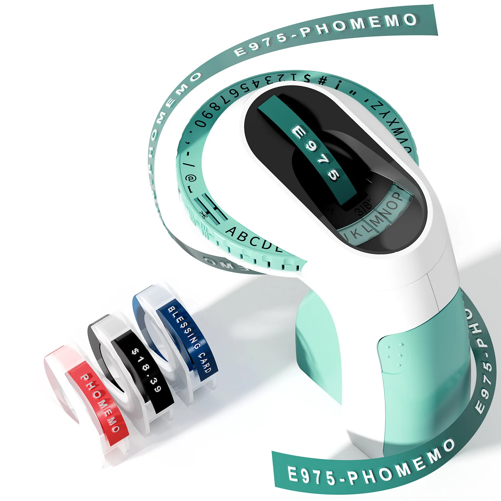 Manual Label Maker 3D Embossed Label Printer with Self-adhesive 3D Label Tape for both Home and Commercial Items Labels