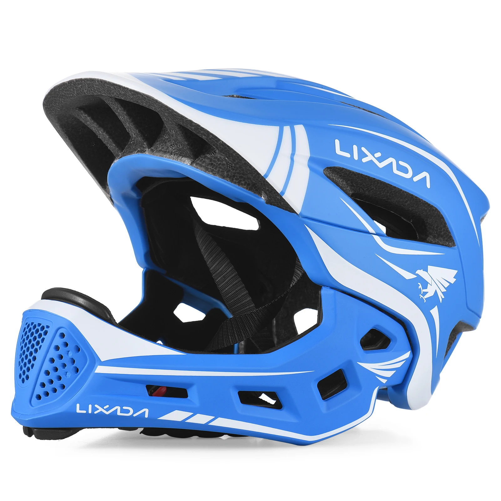 Afneembare volledige helm voor kinderen, geschikt voor sport, fietsen, skateboarden en rollerskaten, als beschermende helm.