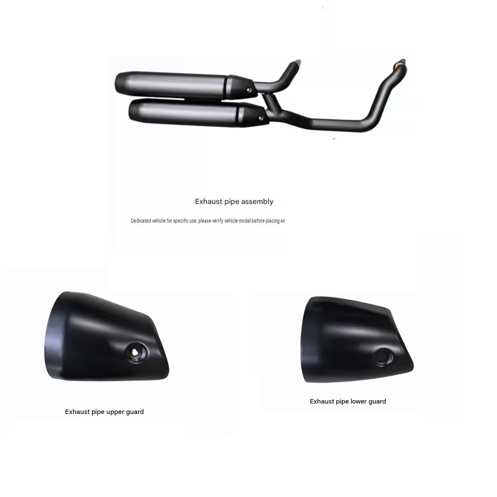 Original parts for Benda Chinchilla 450 exhaust system muffler, dual exhaust muffler, BD400-15 exhaust pipe cover.