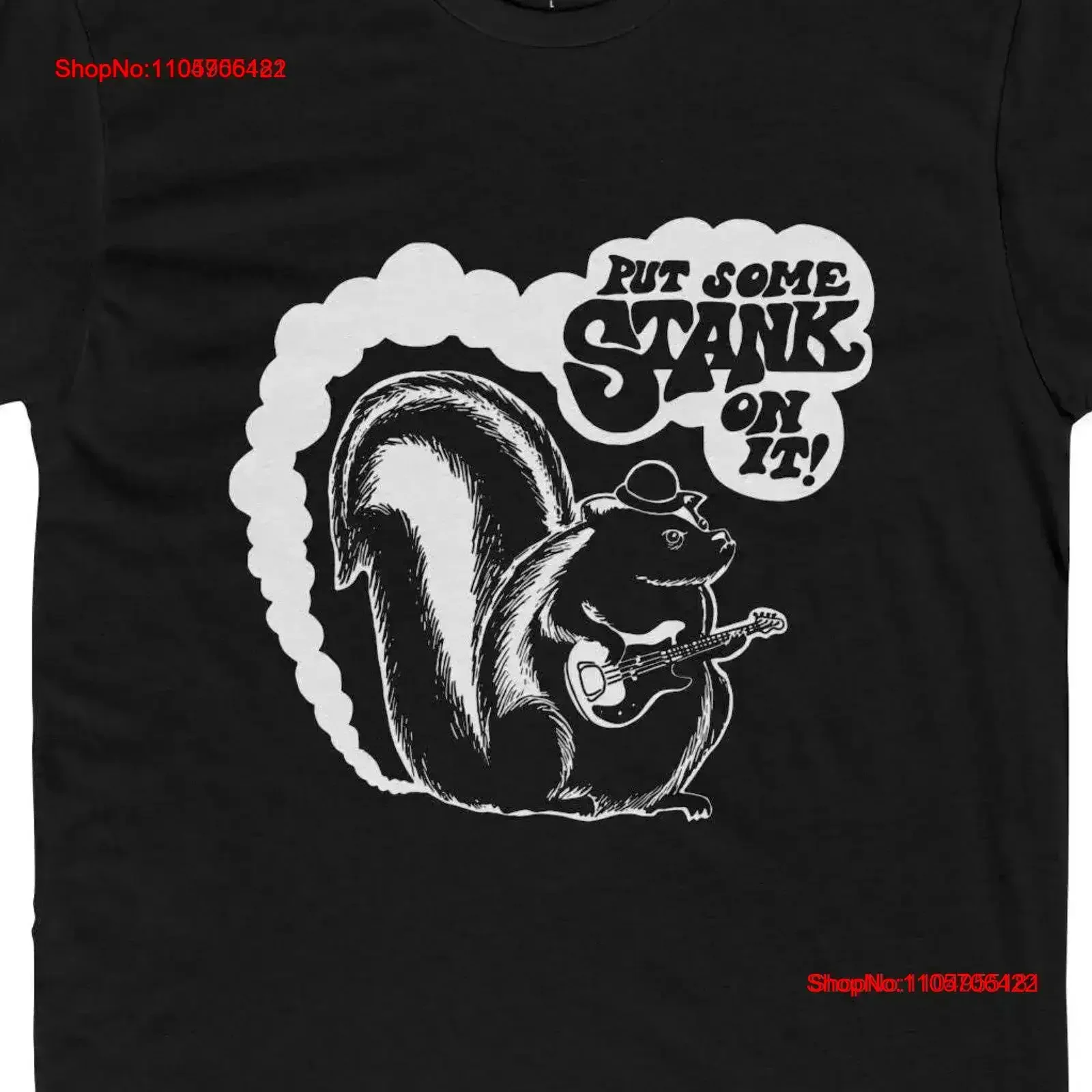 Stanky Skunk Bass Player T shirt Put Some Stank On It vintage Washed Stylish graphic streetwear Casual homme fashion vintage