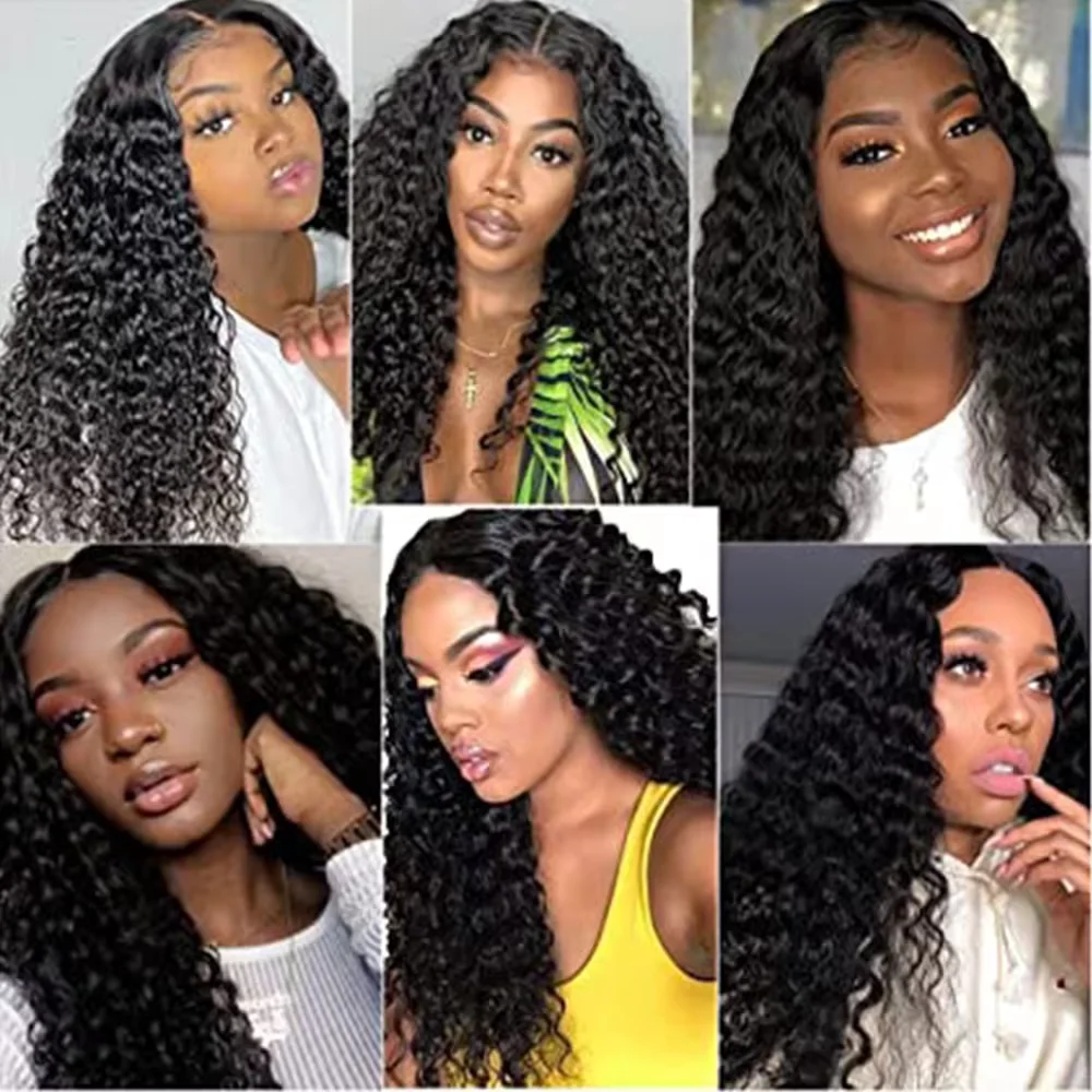 Cheap 24 Inch Afro Kinky Curly Wig 180% Density Synthetic Pre Plucked Hairline Lace Front Wigs Daily Party Cosplay For Woman