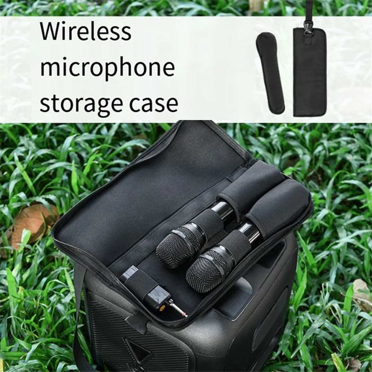 Microphone Storage Bag for JBL Partybox Encore Essential/110/for Bose S1 Pro Portable Song Travel Carrying Case B