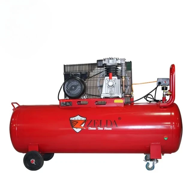 Hot Sale 3HP Industrial Belt Piston Driven Air Compressor Portable 8 Bar/115Psi Pneumatic 200L Air Compressor