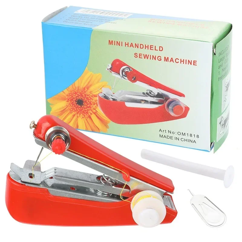 Handheld Household Portable Mini Manual Sewing Machine Handheld Pocket Outdoor Travel Small Sewing Machine