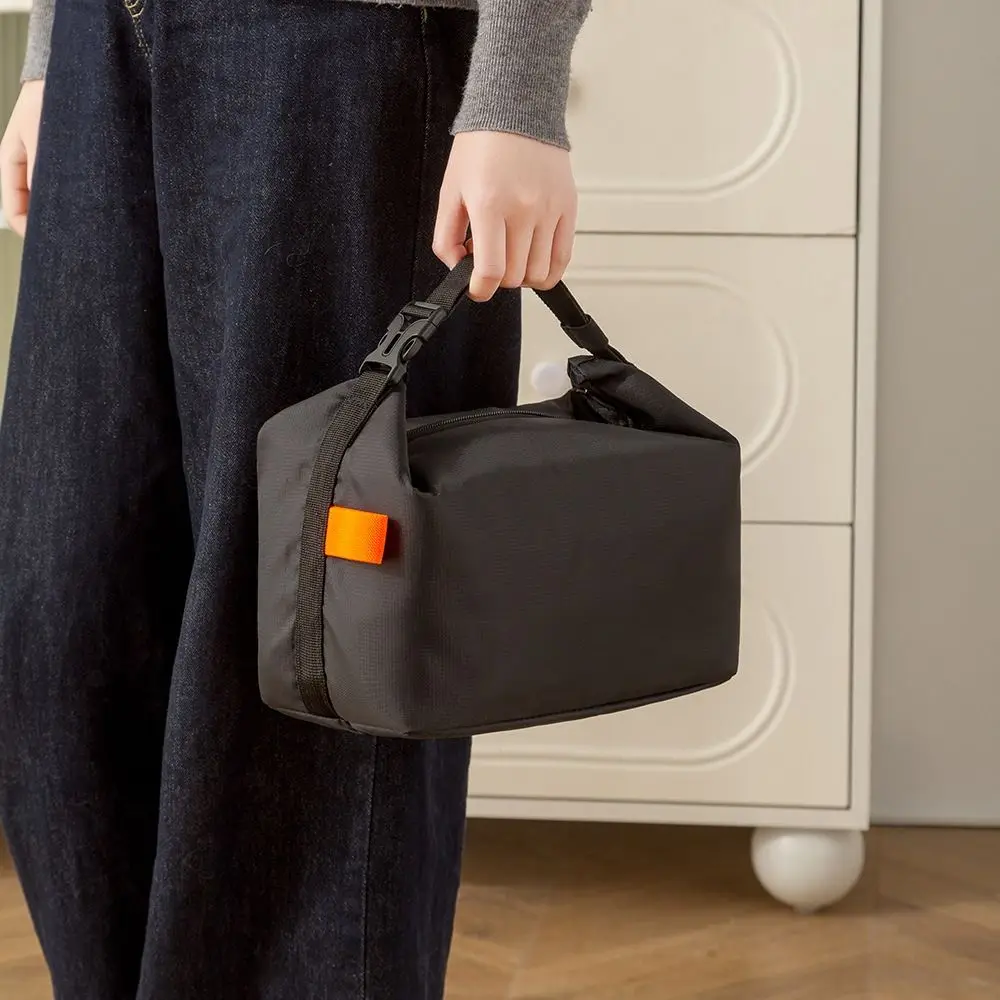 

Portable Oxford Cloth Lunch Box Bag Foldable Large Capacity Insulated Tote Bag Thickened with Handle Picnic Travel Storage Bags