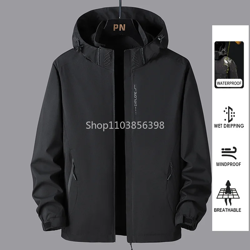 5XL﻿ Men's Jackets Waterproof Windbreaker Outdoor Sport Windproof Jacket Men Women Hiking Climbing Trekking Coat Male Oversize