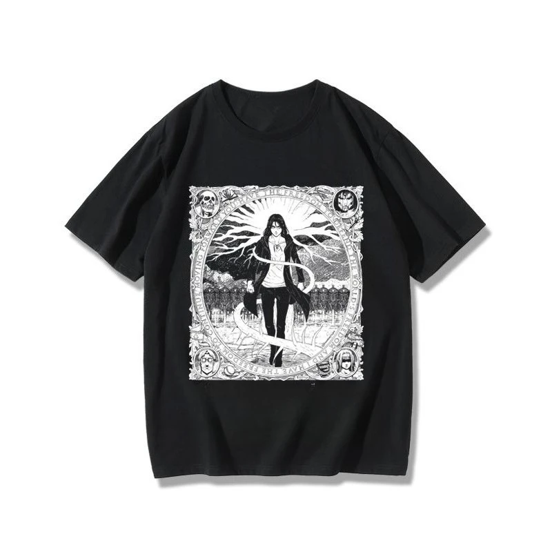 المرأة تي شيرت انمي ياباني قميص أنيمي عادية موضة قميص الصيف القطن تي شيرت الشارع الشهير Versized تنفس القمم #3