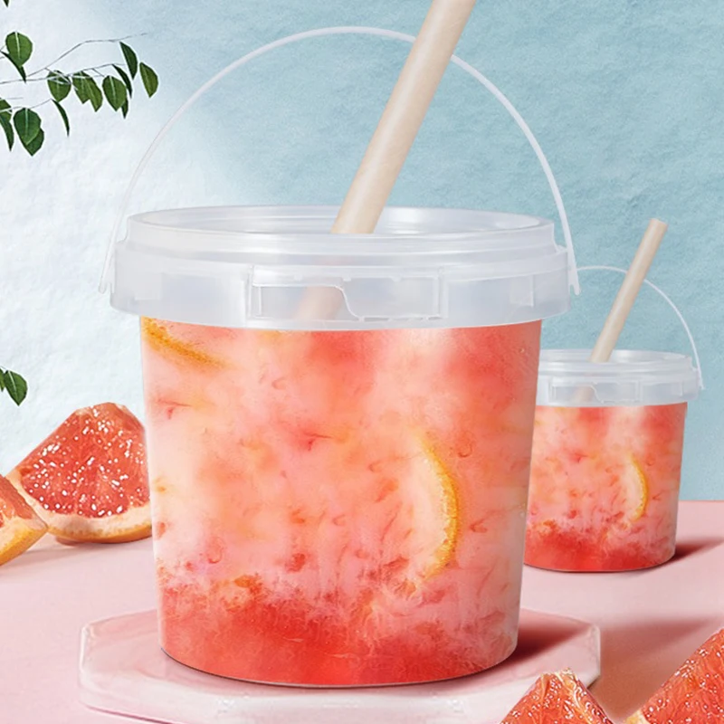 150ML-1500ML BPA-Free Empty Plastic Bucket With Lid Airtight PP Jars Clear Container For Bulk Food Storage