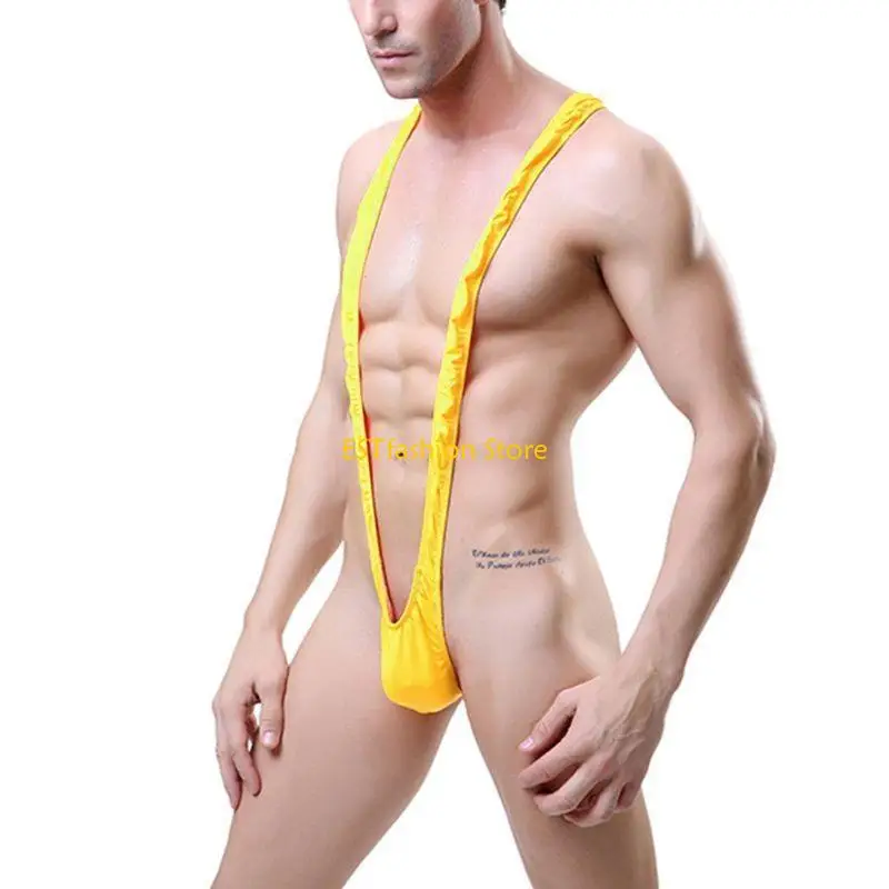 Y5gc Herren Jockstrap Dessous Feste Farbe Leopard Wrestling Singulett Tanga Bodysuit