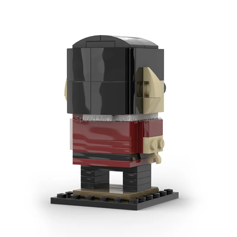 Interstellar Crew Officer MOC Brickheadz Model - DIY Sci-Fi Character Building Blocks Display