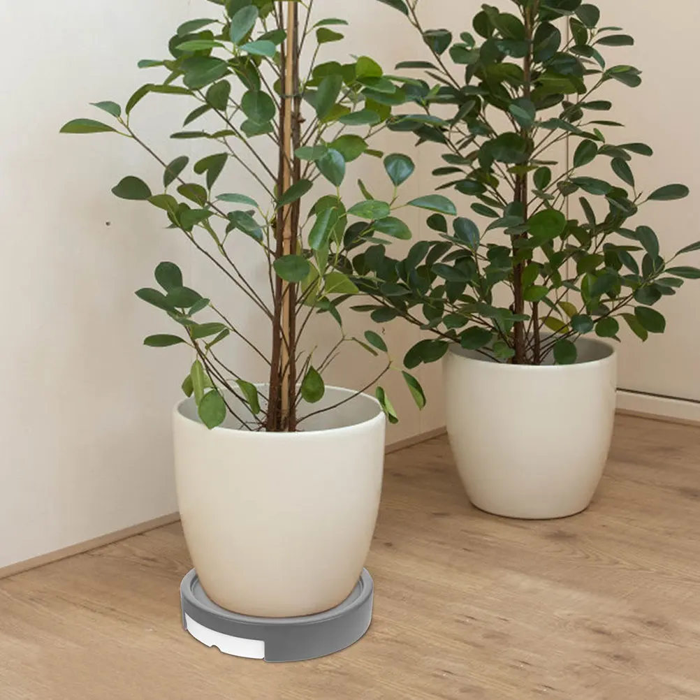 Heavy Duty Rolling Plant Stand with 4 Locking Casters for Indoor Outdoor Use Water Tray Design Stable Movable Flower Pot Holder