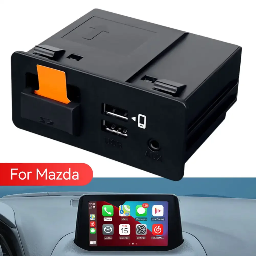 

New Car USB HUB Adapter Auto CarPlay Android for Mazda 2 3 6 CX3 CX5 CX9 MX5 miata 2016-2019 TK78669U0C Mazda Retrofit Kit