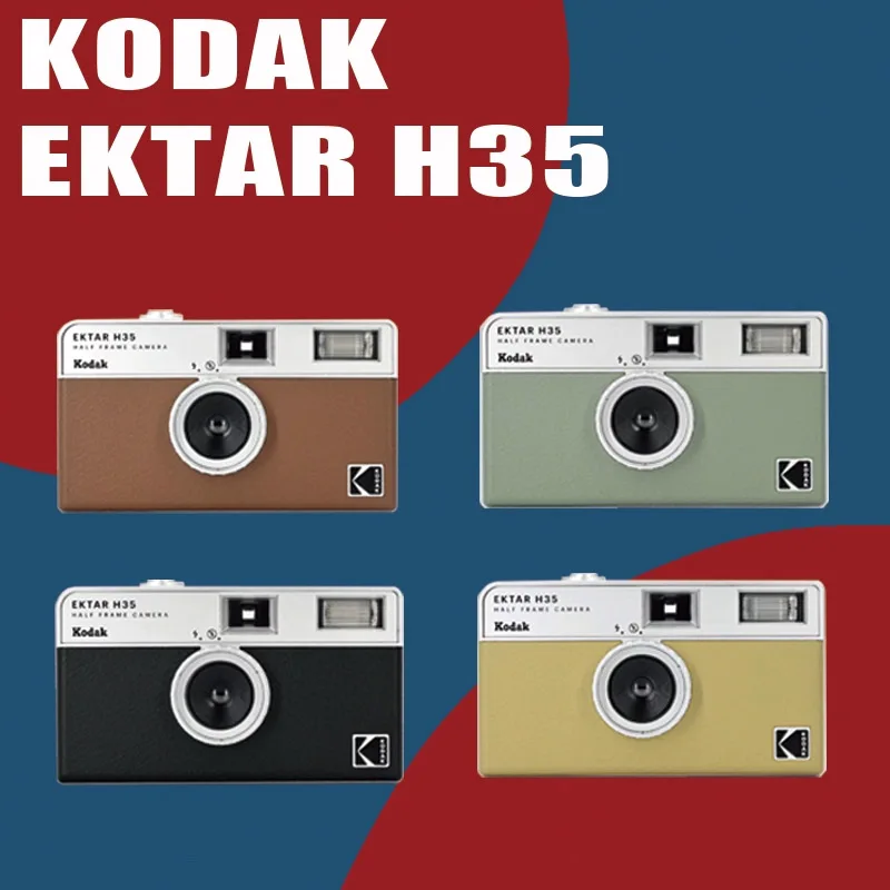 KODAK EKTAR-Appareil photo demi-cadre H35/H35N 35mm, film réutilisable avec flash lumineux, cadeau