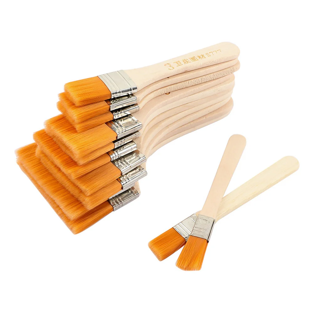 

12Pcs Oil Painting Brushes Set Wooden Handle Multi-Function Painting Tools for Kids Watercolor Drawing Art Supplies