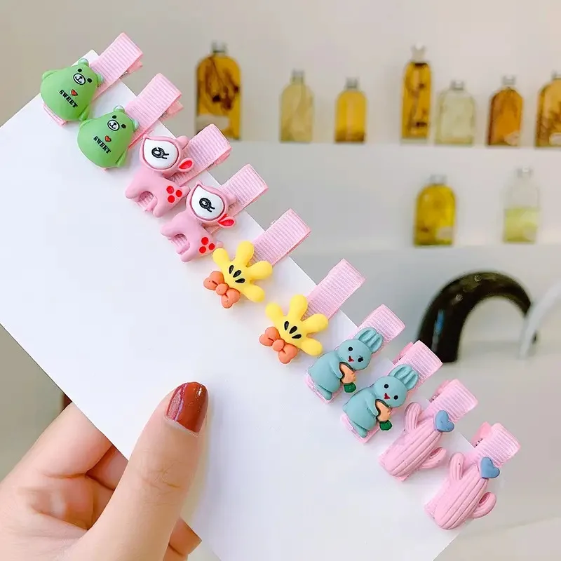 30PCS or 10PCS Hair Clips Girls Cute Cartoon color Hair Accessories Candy Color Style Hair Clips Toddler Hair Wear Headdress