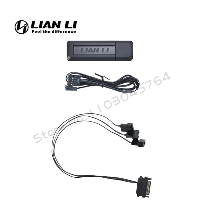 وحدة تحكم Li L-لاسلكية لجميع المنتجات اللاسلكية LIAN LI (كابل Unni Fan/Strimer)، L-Connect 3 SYNC، أسود/أبيض