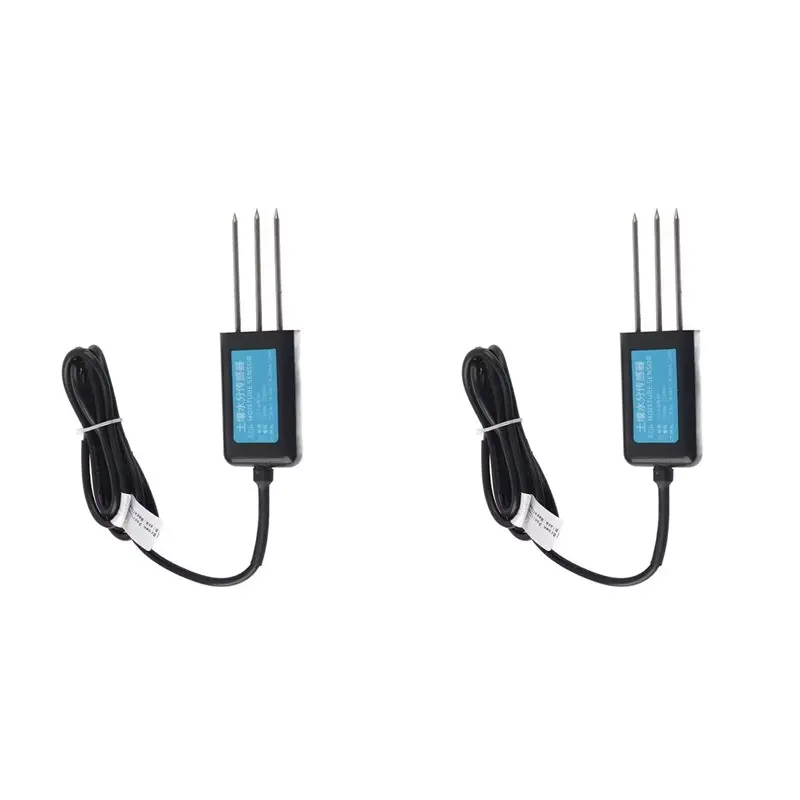 【THANKSGIVING DAY】2X Single Soil Humidity Sensor Soil Moisture Transmitter RS485 Output Soil Tester 12-24V DC Measurement Range