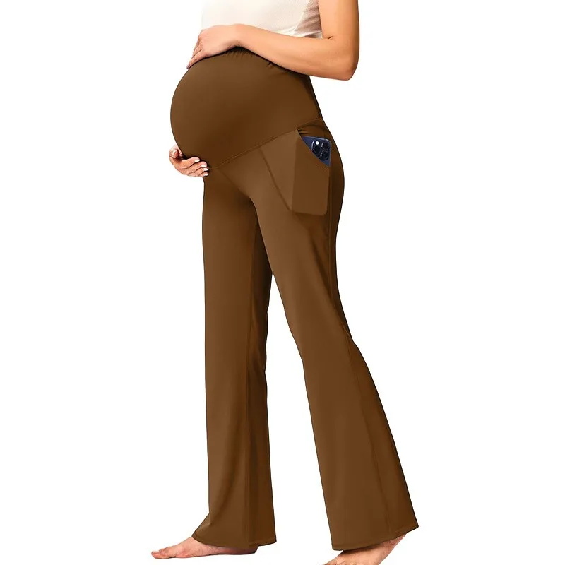 maternity-clothing-casual-skinny-pants-solid-color-high-waisted-high-stretch-belly-support-pregnant-woman-trousers