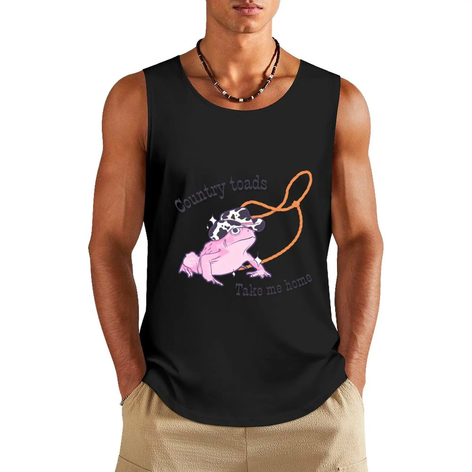 

Country Toads Take me Home: Funny Western Frog Tank Top men clothing Fitness men clothing