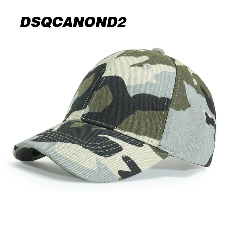 DSQCANOND2 New High Quality Duck Tongue Hat Spring/Summer Camouflage Truck Driver Baseball Hat Men and Women Sunshade Hat Luxury