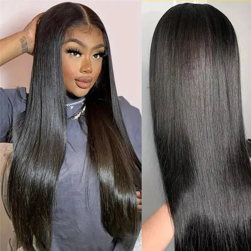 Rosabeauty 40 Inch 13x6 Straight Lace Front Wig Human Hair 13X4 Frontal 5X5 Glueless Ready to Wear Wigs 250% For Women