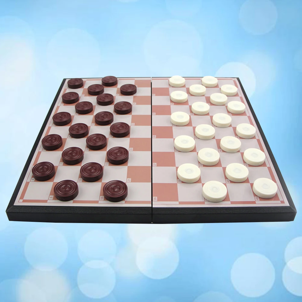 

Foldable International Board Game Chess Pieces Plastic Set Game Set for Kids Adults