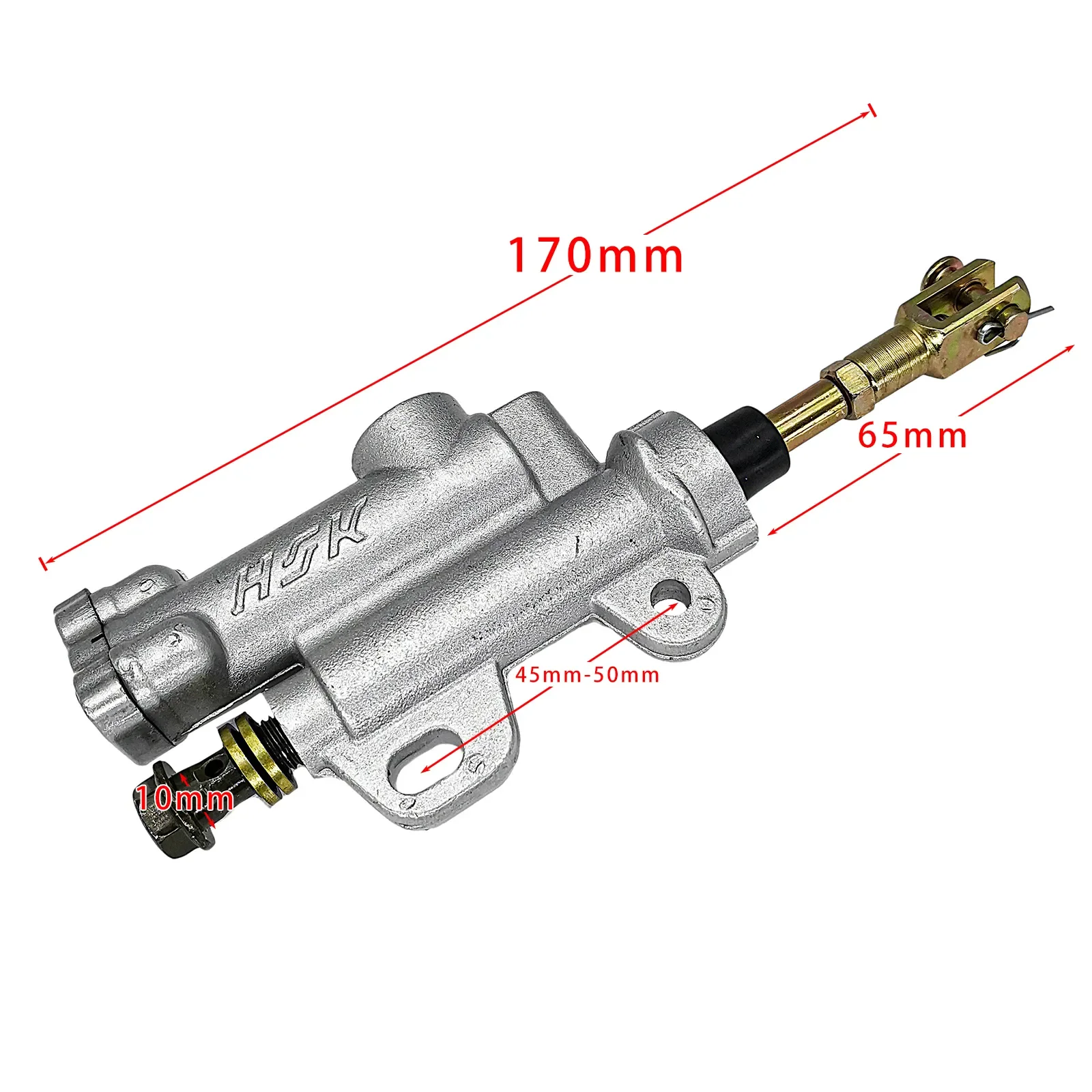 M10 40mm 50mm Double Hole Rear Hydraulic Brake Master Cylinder Pump for 50cc 70cc 110cc 125cc 150cc 250cc Dirt Pit Bike ATV