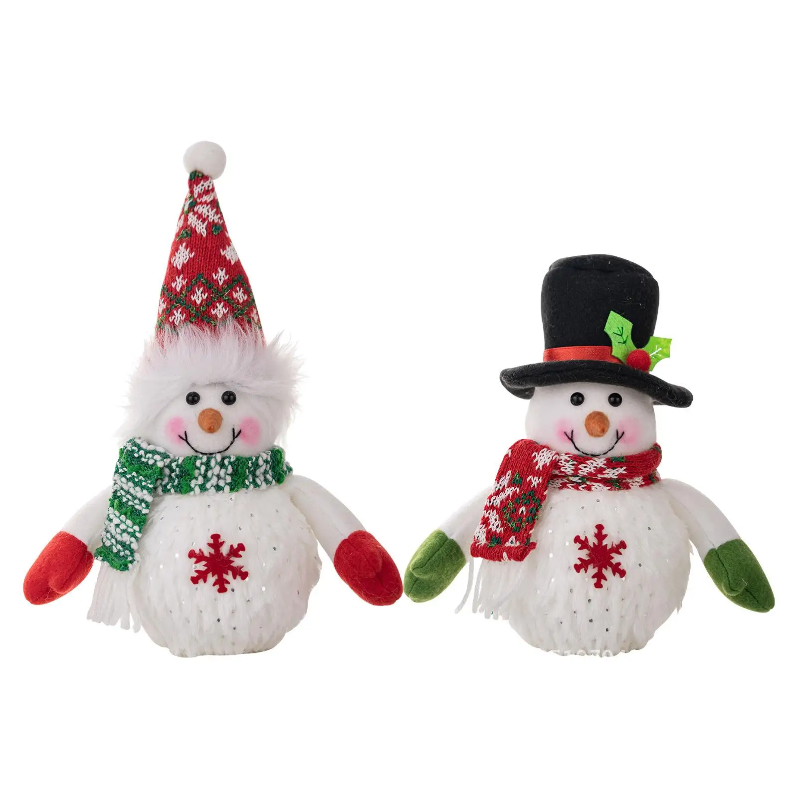 

Christmas Snowman Doll Ornaments Luminous Doll Christmas Snowflake with Light Snowman Doll Children's Gift