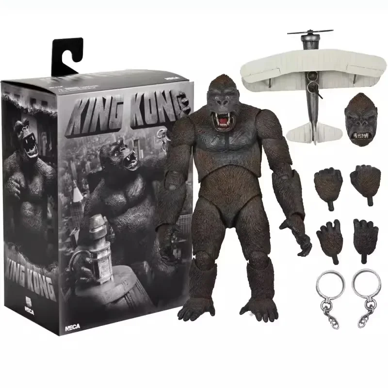 NECA King Kong VS Godzilla Model with Skull Island Airplane Gorilla PVC Collectible Series Movable Model Toys Birthday Gift