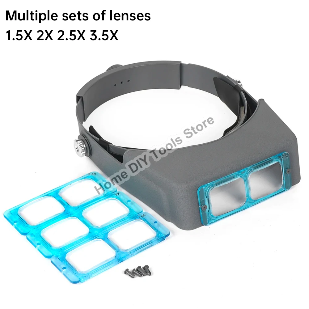 

Head Wearing Magnifier 1.5x 2x 2.5x 3.5x Jewellery Magnifier Eye Loupe Watchmaker Repair Tool Helmet Magnifying Glasses