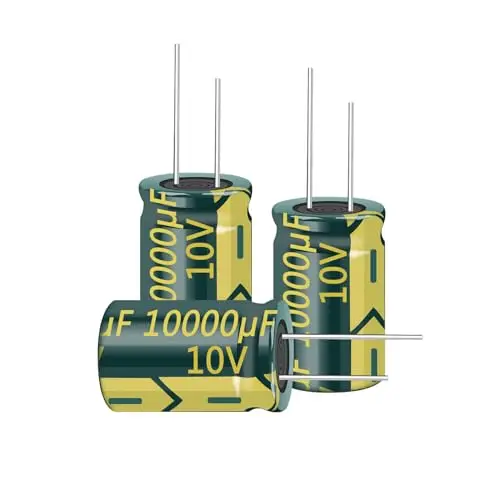 10Pcs 10V 10000UF Capacitor 16x25MM(0.62x0.98in) High Frequency Aluminum Electrolytic