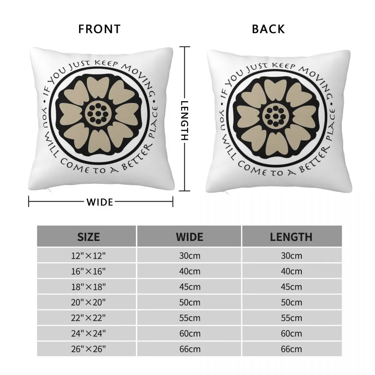 White Lotus Tile Avatar Square Pillowcase Polyester Linen Velvet Pattern Zip Decor Pillow Case Sofa Cushion Cover