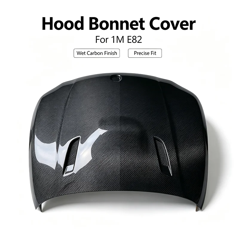 Carbon Fiber Front Hood Bonnet For BMW 1 Series 1M E82 Coupe 2011-2013 Sport Racing Style Engine Cover Modification Accessory