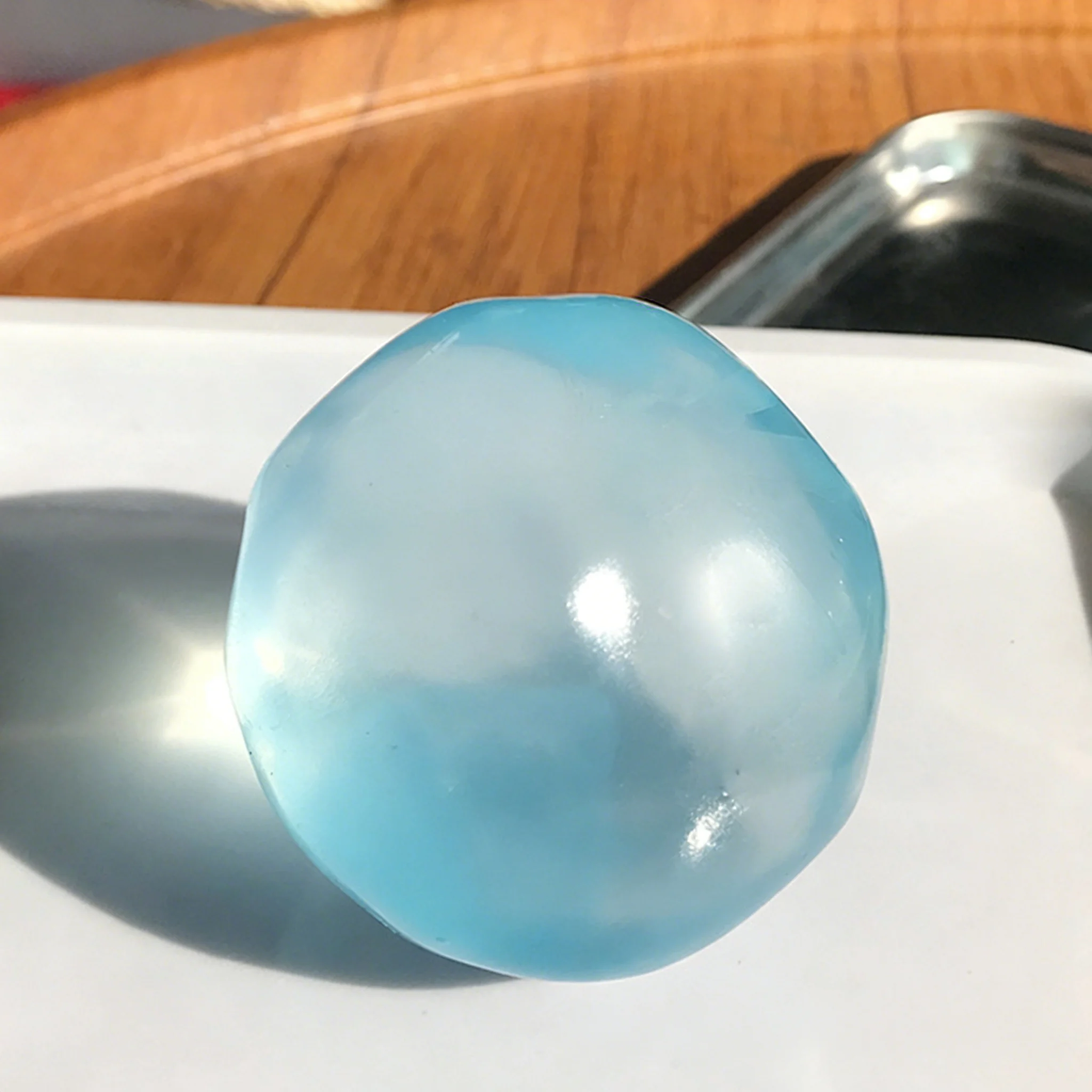 Ultraklarer Kokosnussöl-Squishy-Ball aus TPR, formbar, weiches Fidget-Spielzeug, langsam zurückfedernd, Stressabbau, ASMR, Dekompression, Desktop-Spielzeug