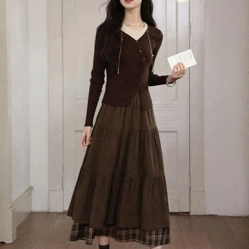 حار فتاة الربط تنورة الأميرة موضة عادية مثير تنورة طويلة تنوعا ربيع الخريف الملابس ارتداء خارج الفتاة هدية جديد