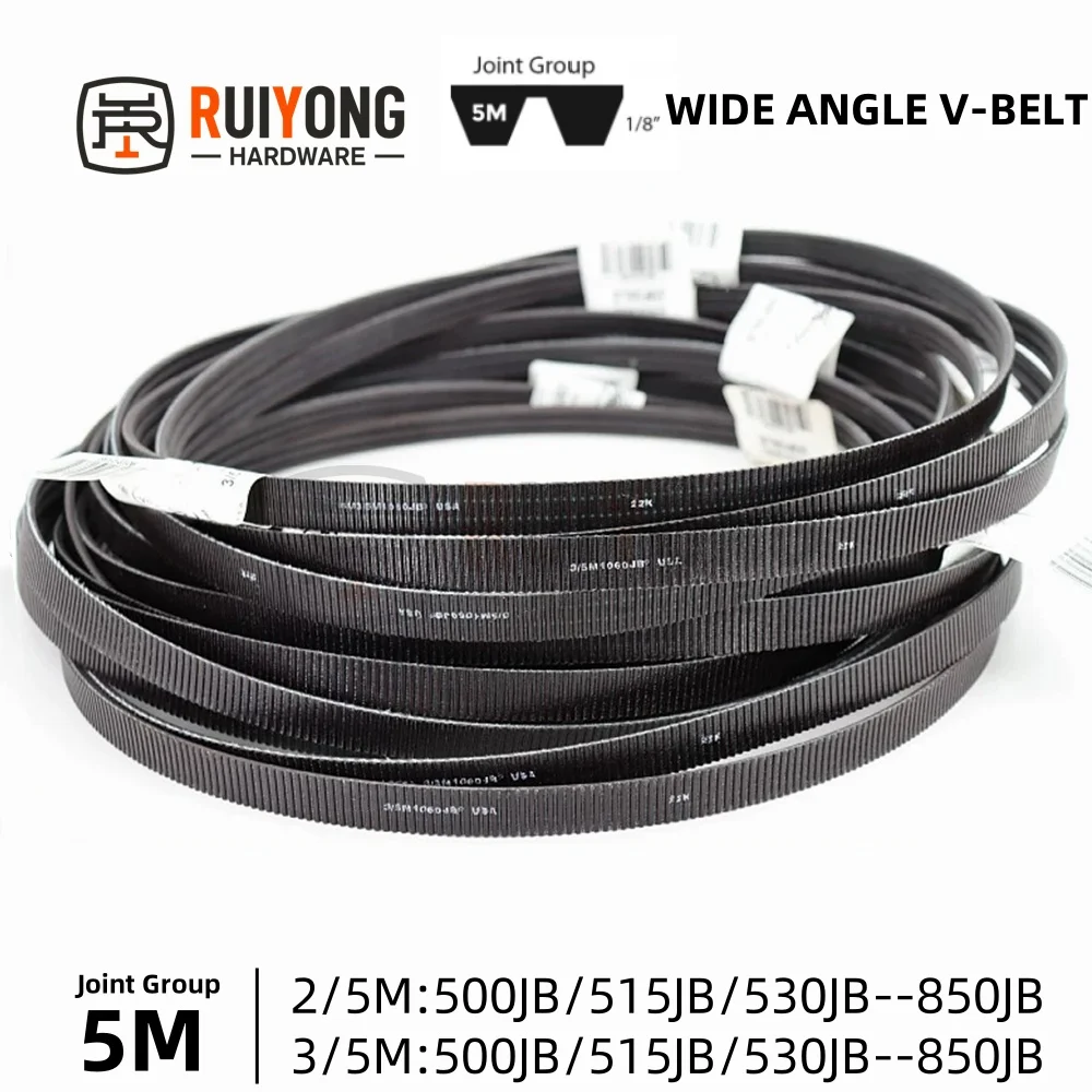 

Wide angle V-belt Joint Group 2/5M 500JB to 3/5M 850JB For Harbor Freight Lathe Drive Belt Transmission Triangle Belt