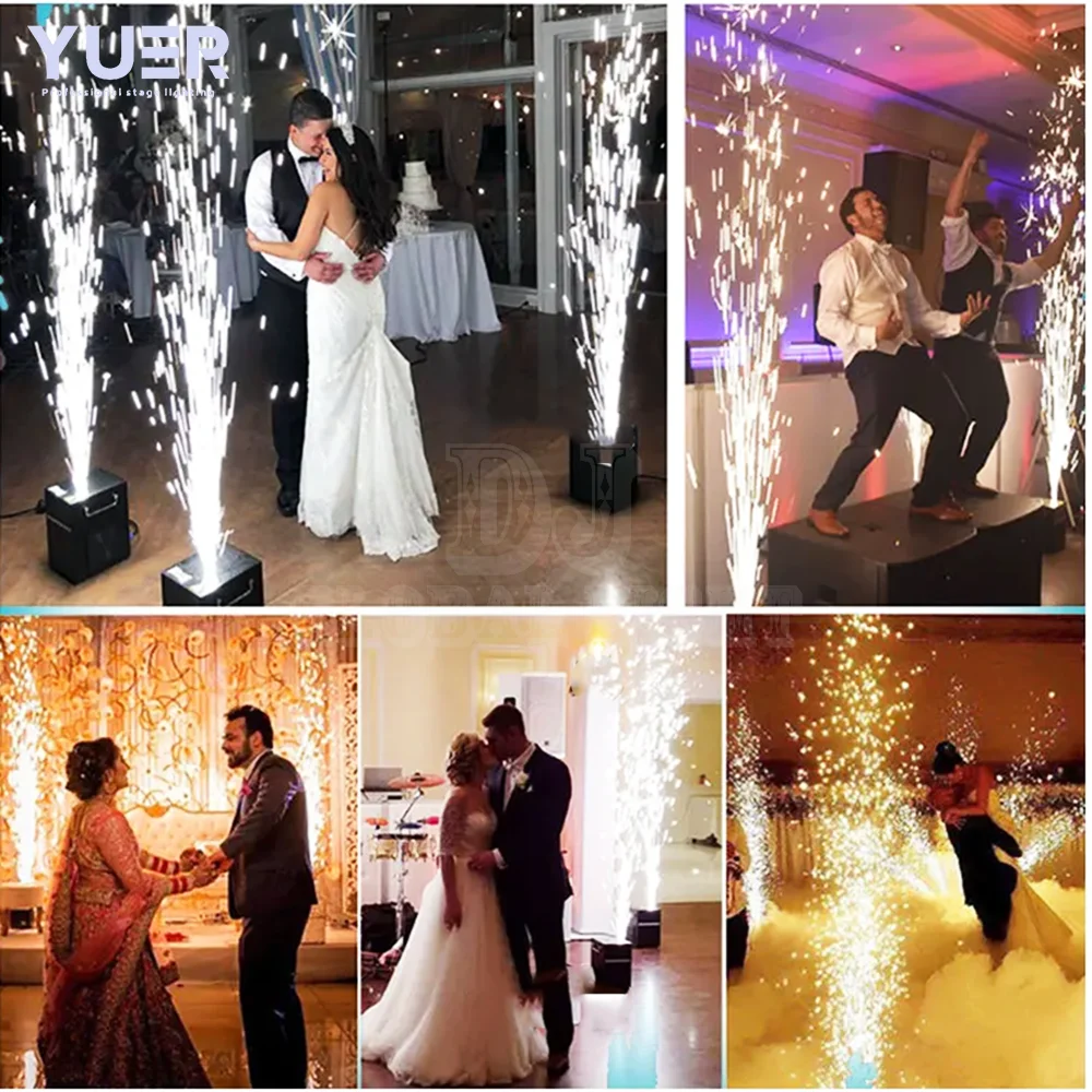 750W Cold Spark Firework Machine Adjustable height DMX512 Remote Control stage effect effect for DJ Disco Party Wedding Bar KTV