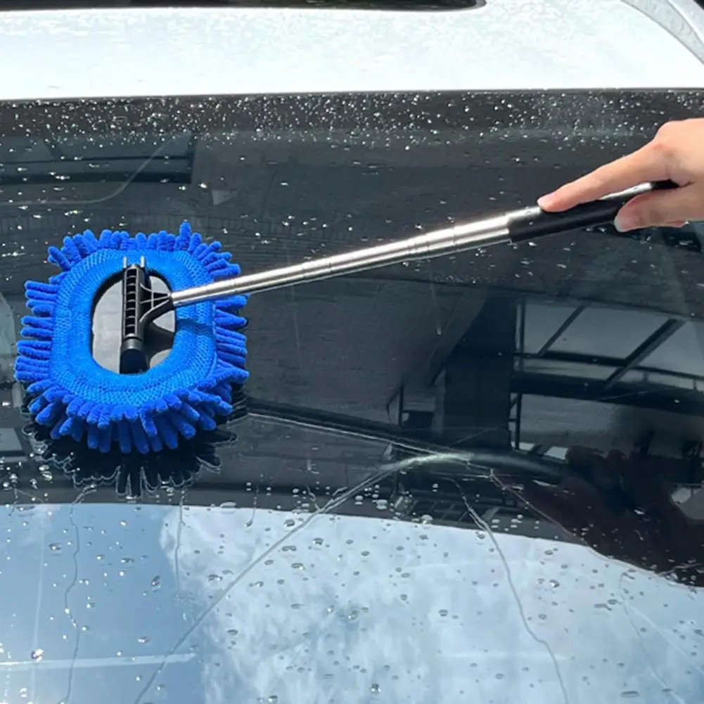 Microfiber Window Brush Stretchable Window Brush Multi-functional Telescopic Window Brush for Car Windshields Glass Efficient